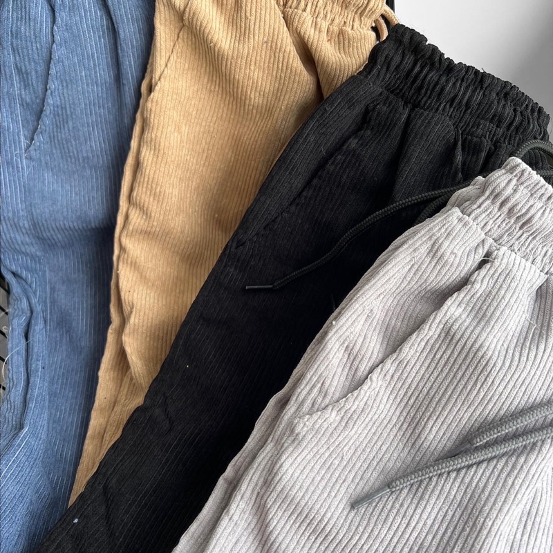 Quần jogger nam nữ,chất Nhung Tăm form rộng