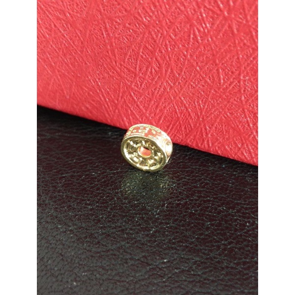 Charm Bánh Xe Chặn Hạt Khắc Chú Omani