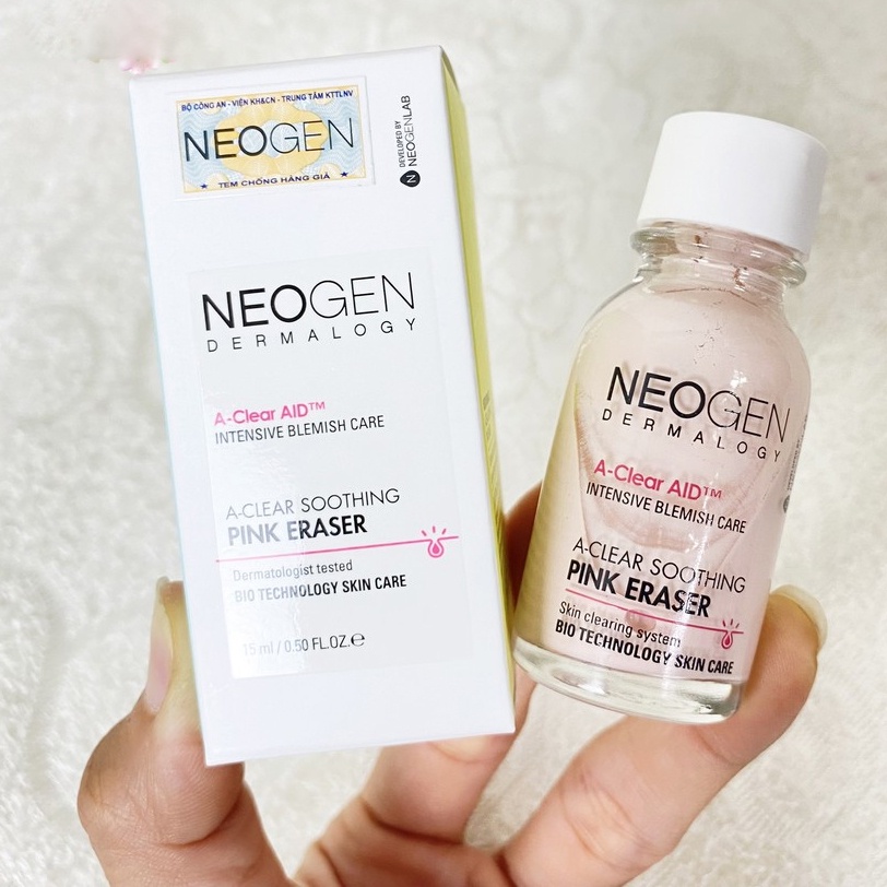 Chấm mụn 2 lớp Neogen Dermalogy A-Clear AID giảm sưng mụn soothing pink eraser 15ml NPP Shoptido