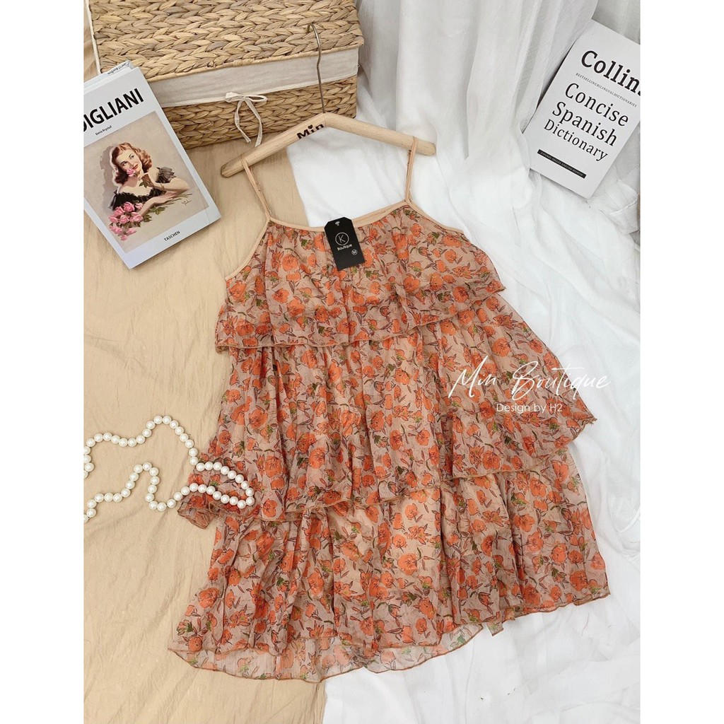 Váy 2 Dây Xòe Tầng Hoa Nhí | BigBuy360 - bigbuy360.vn