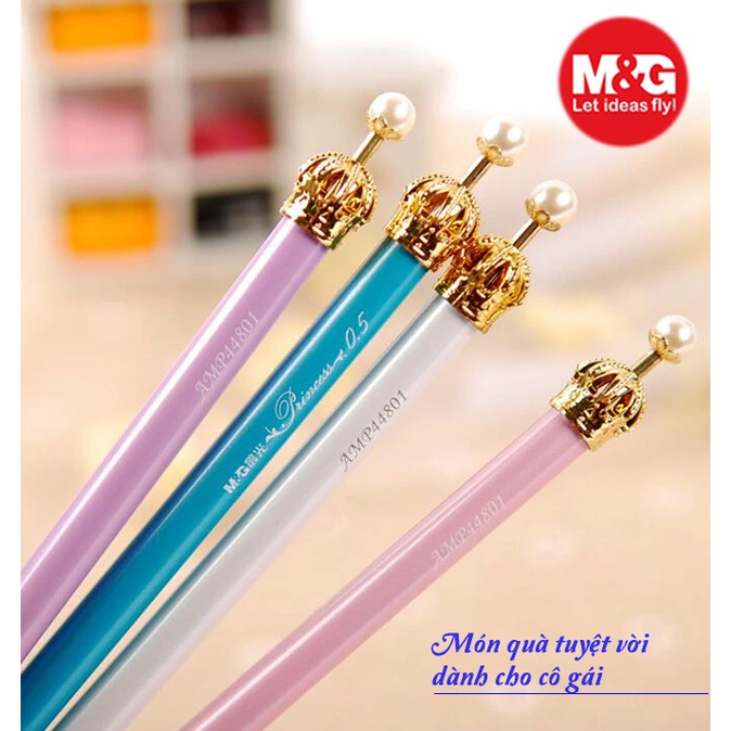 Butd chì kim công chúa AMP44801 quà tặng dành cho con gái sản phẩm bút chì kim cao cấp