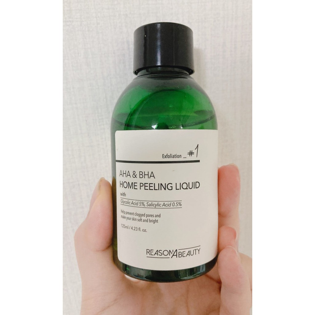 Toner Tẩy Da Chết, Thu Nhỏ Lỗ Chân Lông  AHA &amp; BHA Home Peeling Liqiud ReasonAbeauty Dung tích 125 ml