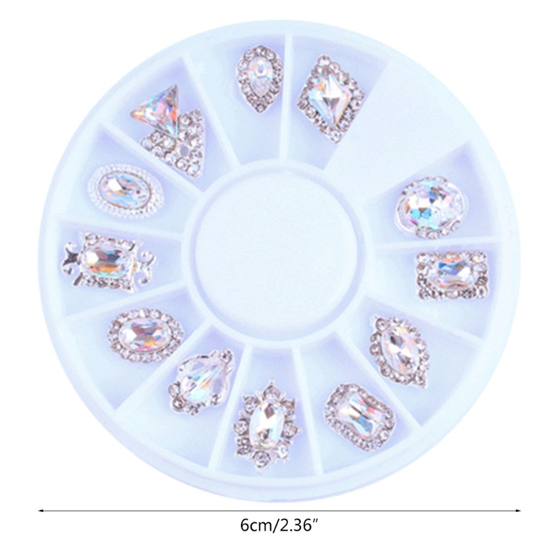 Bộ Hạt Pha Lê 3D Mặt Phẳng Đính Móng Tay DIY