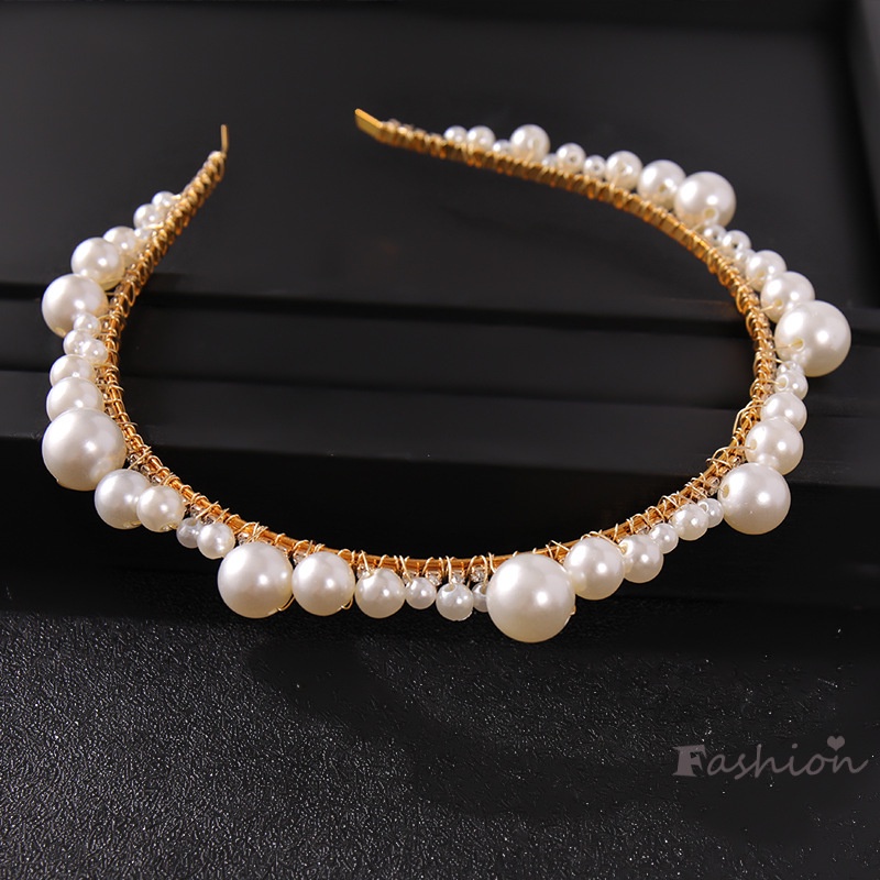 Băng Đô Cài Tóc Đính Hạt Ngọc Trai Thời Trang Cho Nữ