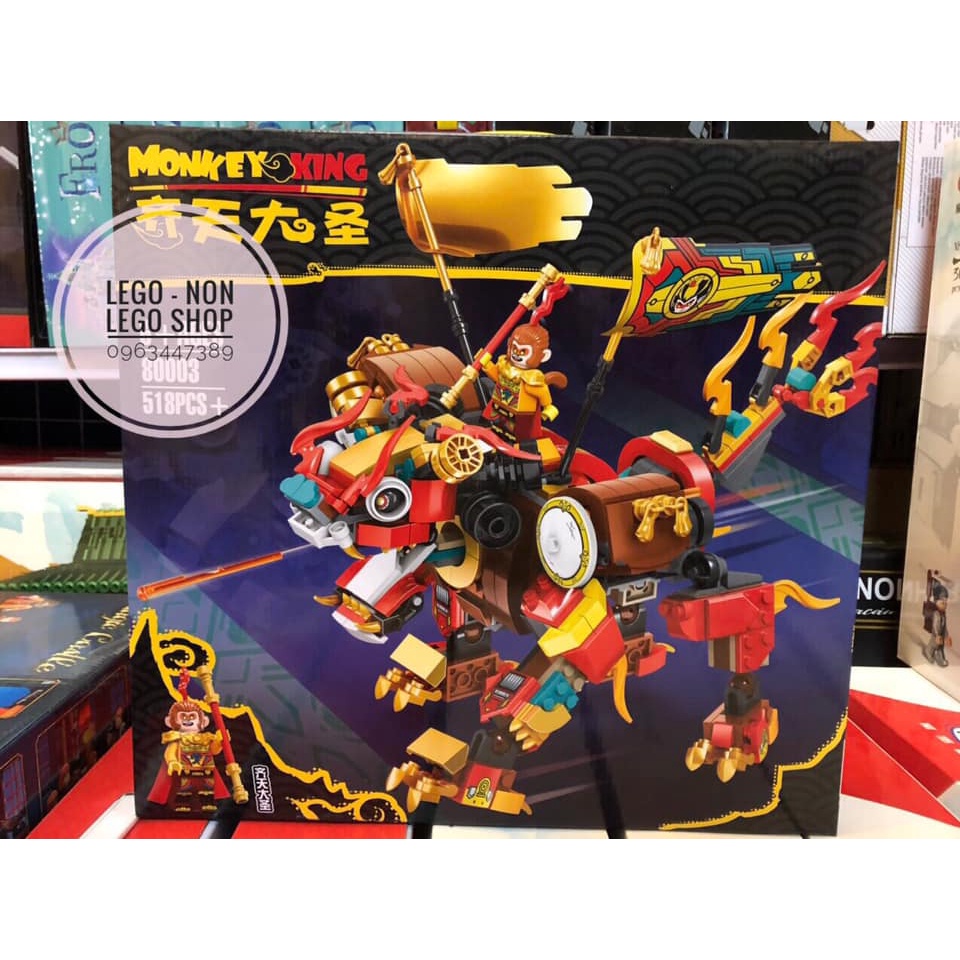 Lego - Leji 80003 ( Lắp Ghép Ngộ Không Cưỡi Kì Lân 518 Mảnh )