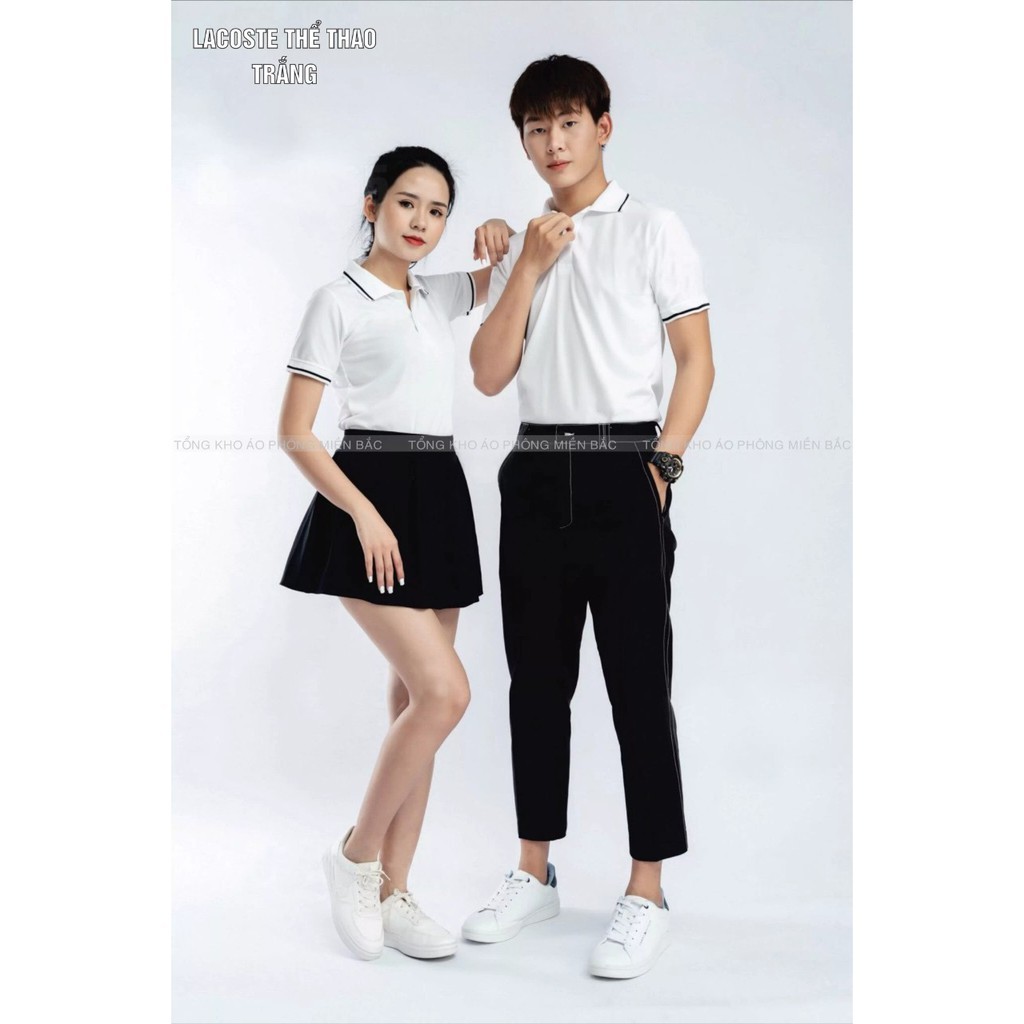 Áo polo nam cao cấp đẹp có cổ tay ngắn áo polo nữ form rộng unisex vải mè thoáng mát chính hãng | BigBuy360 - bigbuy360.vn