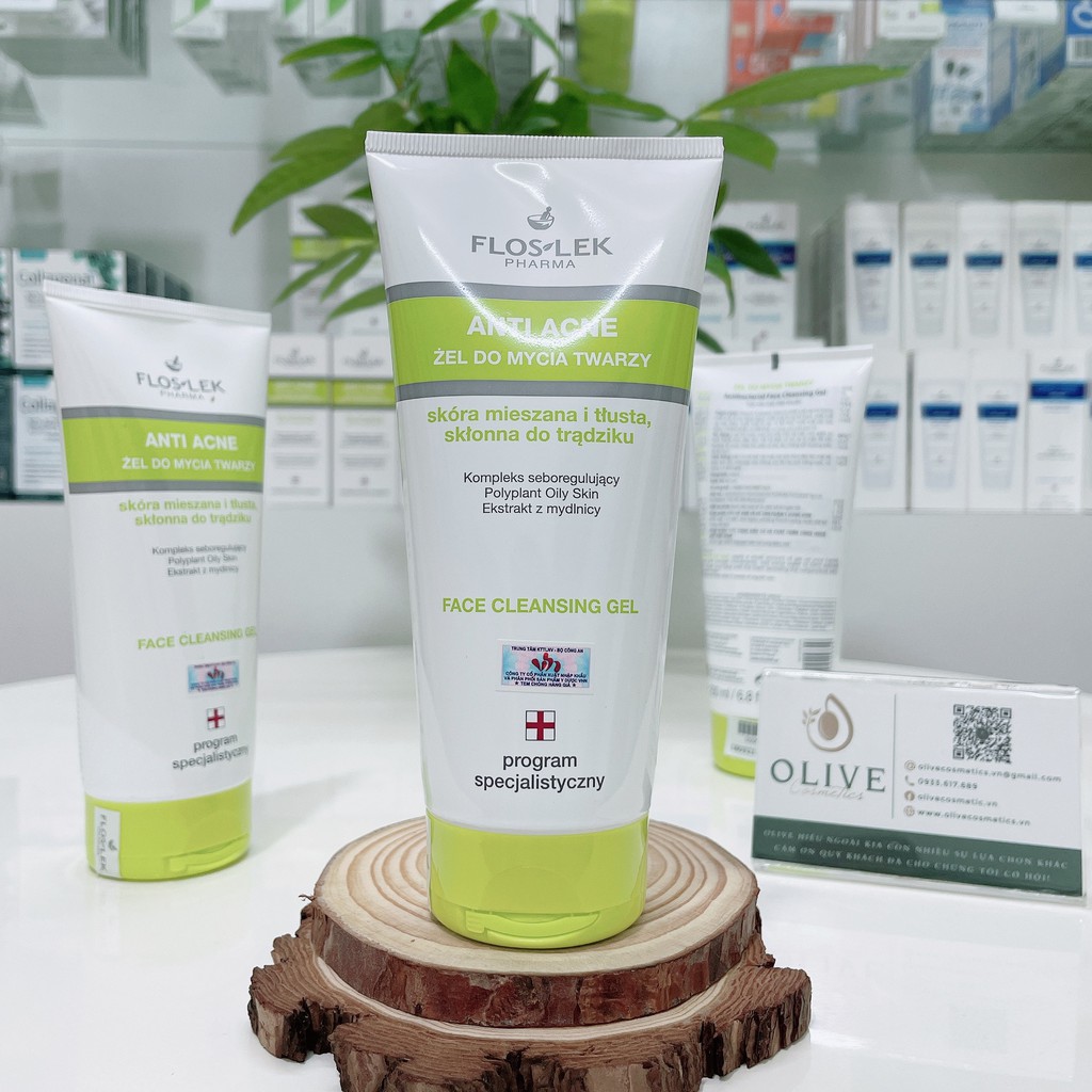 Sữa rửa mặt ngăn ngừa mụn FlosLek Antibacterial Face Cleansing Gel