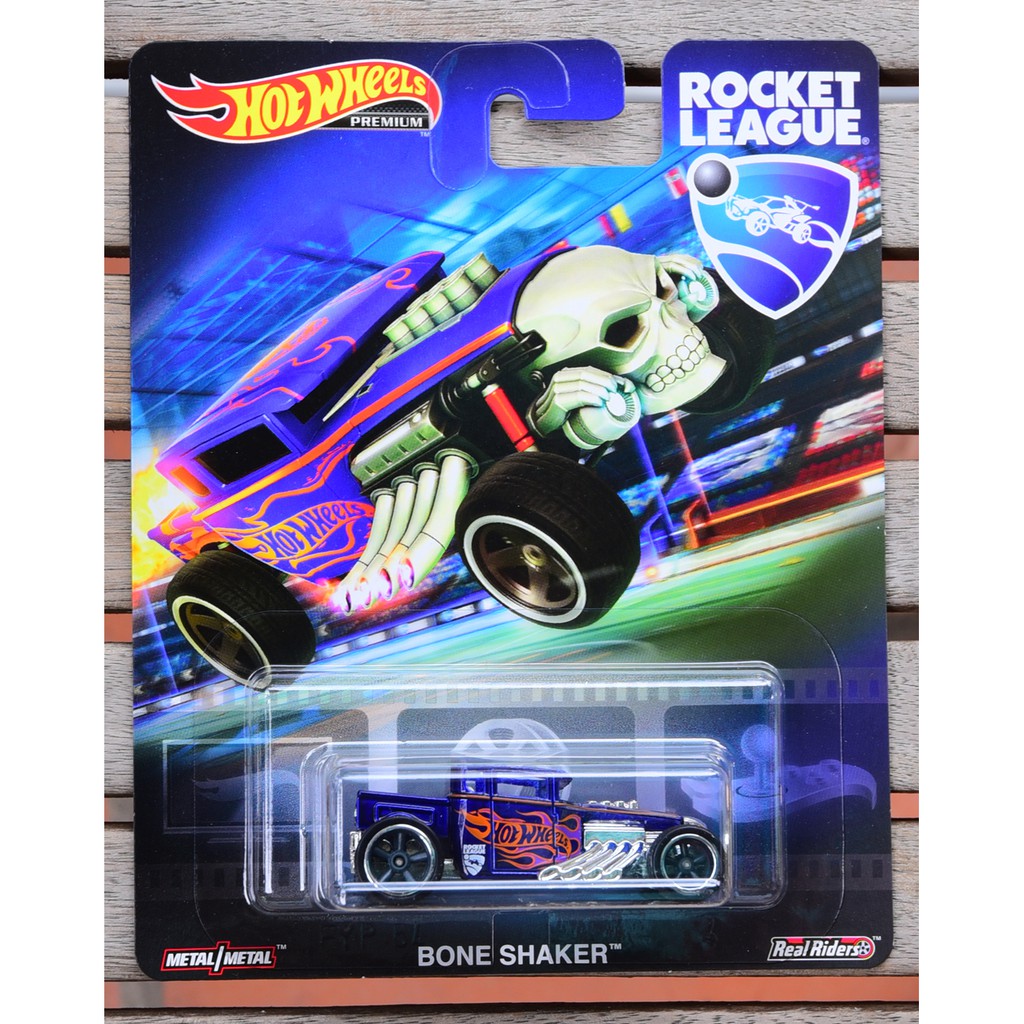 Xe ô tô mô hình tỉ lệ 1:64 Hot Wheels T-21 bánh cao su 2019 RELEASE N Bone Shaker Rocket League