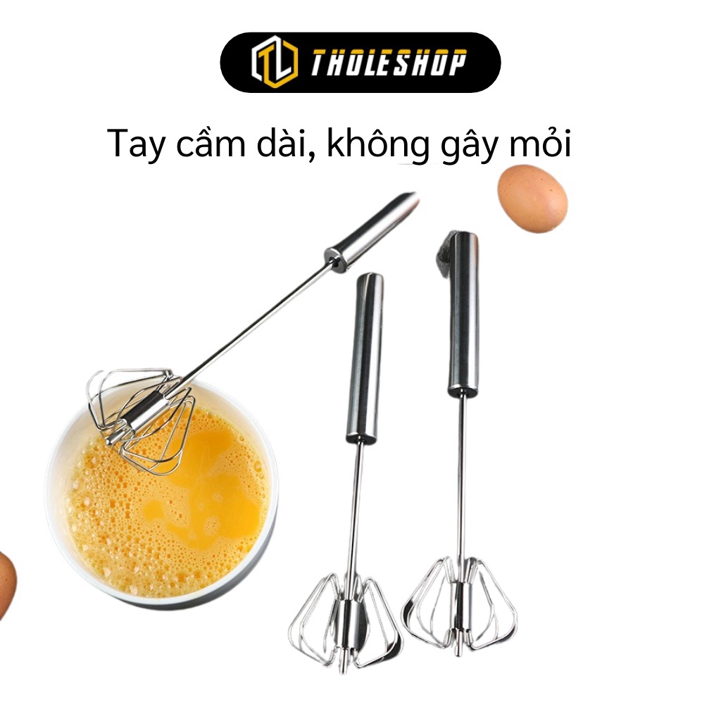 [SGD] Dụng Cụ Đánh Trứng - Cây Đánh Trứng, Khuấy Bột Inox Có Trục Xoay Bán Tự Động 8209