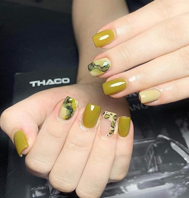 Sơn gel hot màu cỏ úa - phụ kiện nail