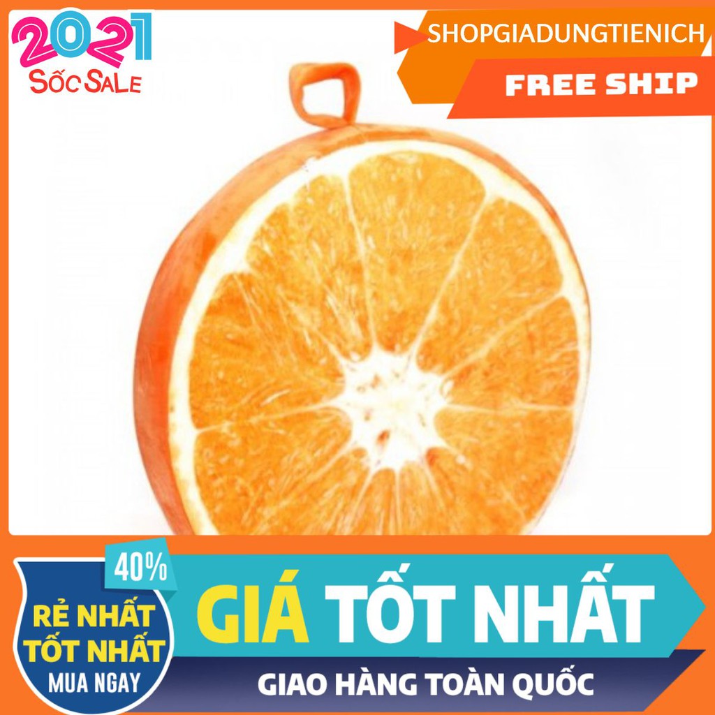 (RẺ VÔ ĐỊCH) Gối trái cây 3d hoa quả hình quả cam