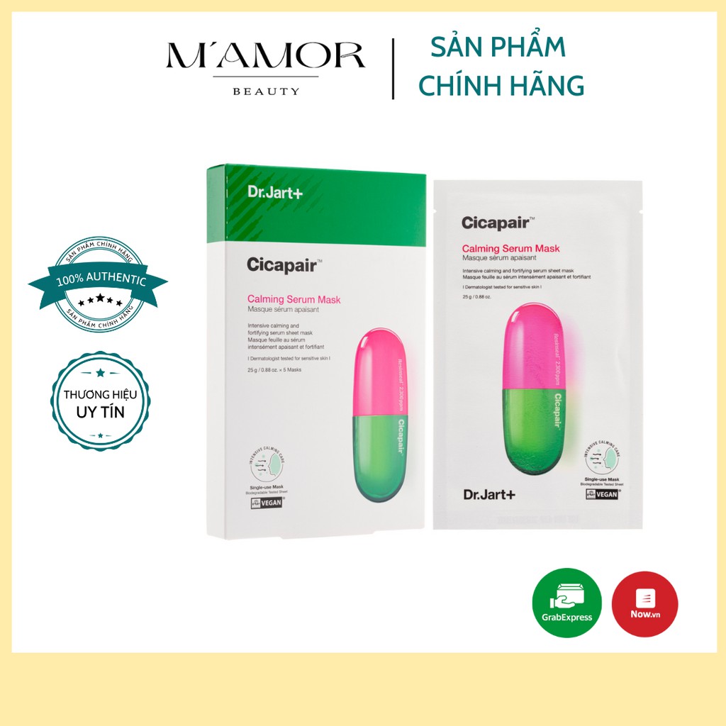 MẶT NẠ LÀM DỊU DA, PHỤC HỒI TỔN THƯƠNG - DR.JART+ CICAPAIR TIGER GRASS CALMING MASK