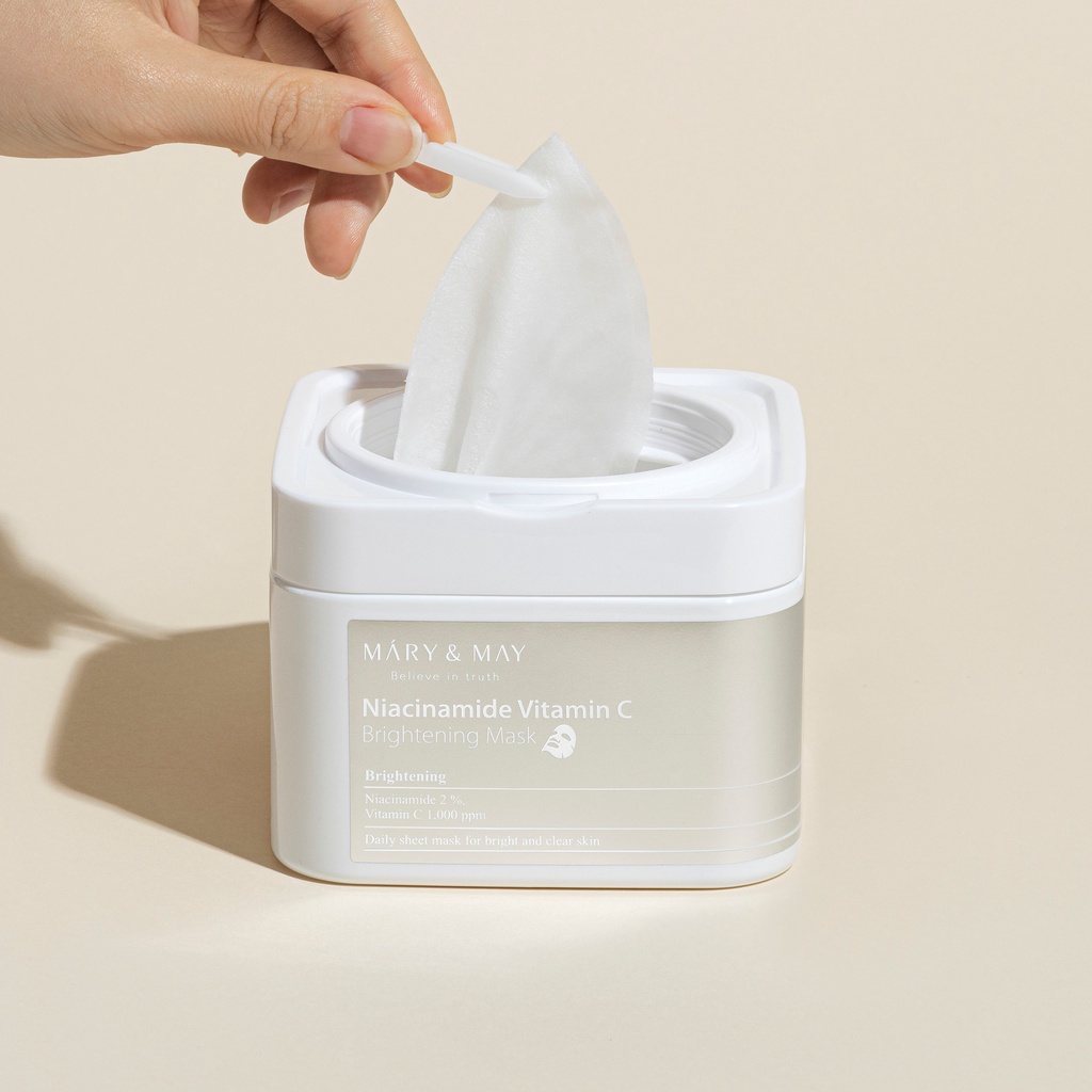 Mặt Nạ Giấy Sáng Da Mary&May Niacinamide Vitamin C Brightening Mask