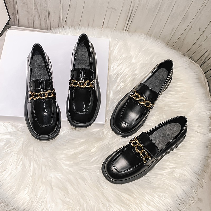 Giày Lười Da Bóng Phong Cách Retro Thời Trang Nữ Sành Điệu | BigBuy360 - bigbuy360.vn