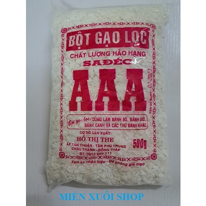 Bột gạo lọc AAA Sa Đéc Hảo Hạng 500g (Chuyên làm các loại bánh canh, bánh giò, bánh rán...)