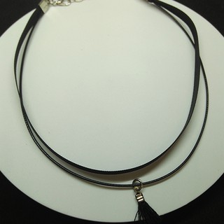 Vòng Choker lụa 2 layer Queen Silver