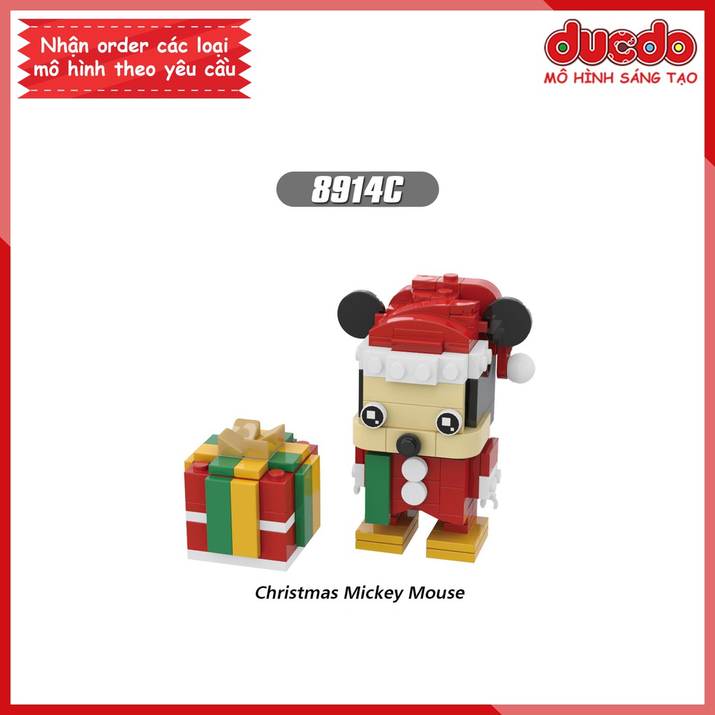 Brick Headz các nhân vật đón chào Noel tuyệt đẹp - Đồ chơi Lắp ghép Mini Minifigures Mô hình BrickHeadz Xinh X8914