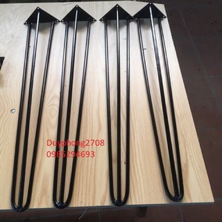 bộ 3 chân bàn sắt hairpin (loại 30cm có kèm vít)