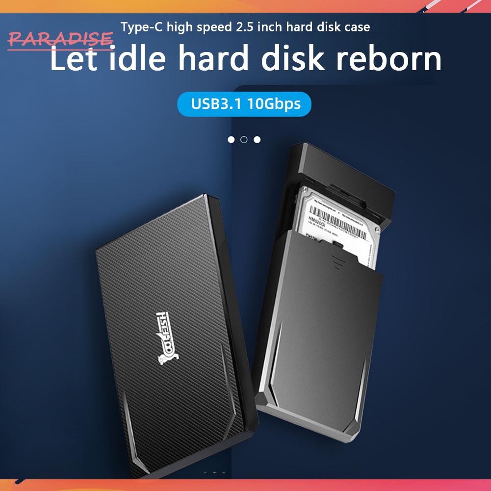 Hộp Đựng Ổ Cứng Ngoài Paradise1 K801 Usb 3.1 Type C Sang Sata 2.5 Hdd Ssd Ốp