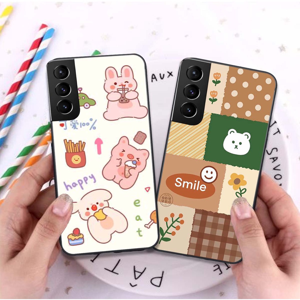 Ốp lưng Samsung S21 / S21 FE mặt cười Smile dễ thương. Vỏ lưng SS galacao cấp loại 1