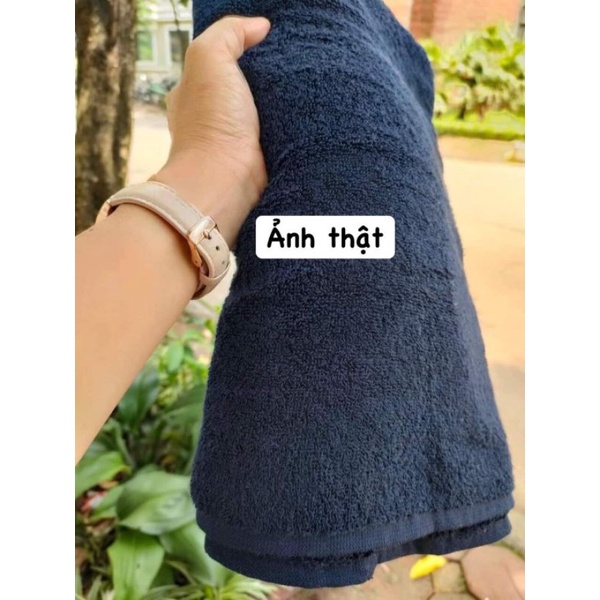 Khăn tắm uni.qlo xuất dư - chất cotton organic mềm mịn kt 60x120cm