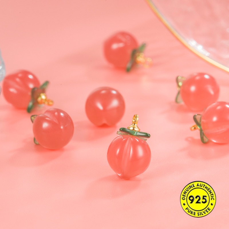 Mặt Dây Chuyền Hình Quả Đào Đính Đá Mã Não Đỏ Phong Cách Nam