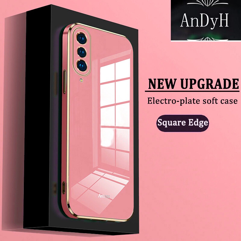 Ốp Điện Thoại Viền Vuông Mềm Mạ Điện Chống Sốc Sang Trọng Cho Samsung Galaxy A30/A50/A7 2018