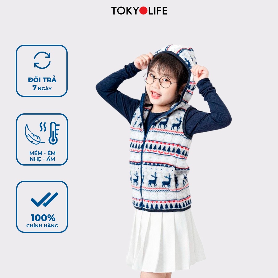 Áo Khoác Lông Cừu Nhân Tạo Cao Cấp, Siêu Ấm Trẻ em không tay TOKYOLIFE J1/I3FLJ501H