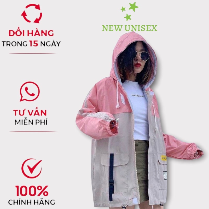Áo khoác kaki nữ túi hộp phối màu thời trang cao cấp lạ đẹp siêu xinh - TP [NewUnisex]