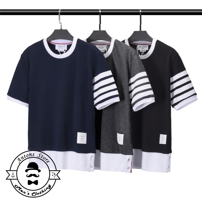 Áo Phông Thom Browne 4 Vạch Bo Gấu
