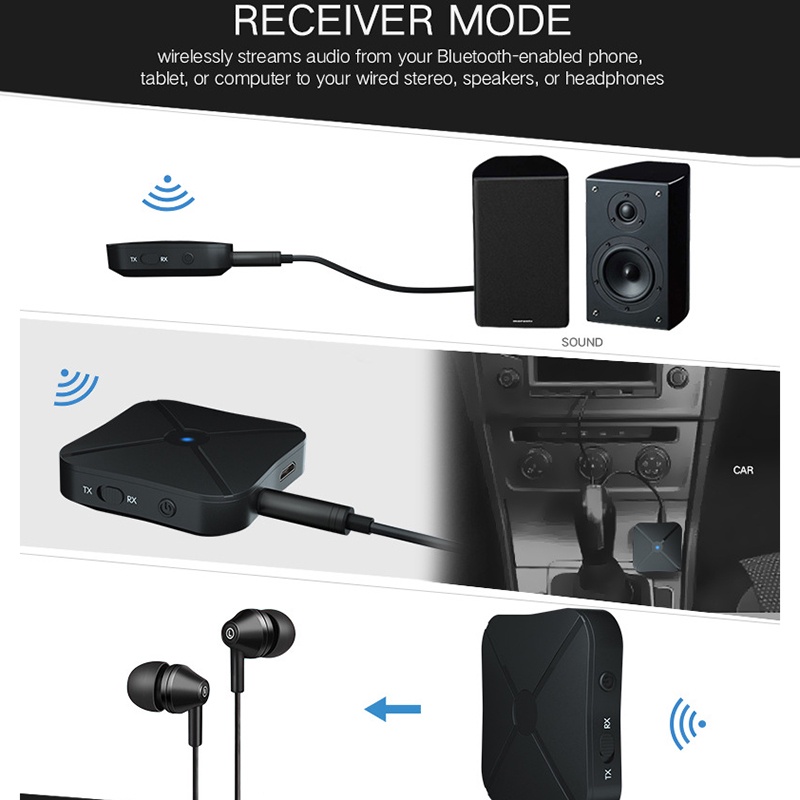 Bộ Thu Phát Âm Thanh Không Dây Bluetooth 5.0 Rca 3.5mm Aux Cho Loa Tv / Xe Hơi / Pc Hbjyl | BigBuy360 - bigbuy360.vn