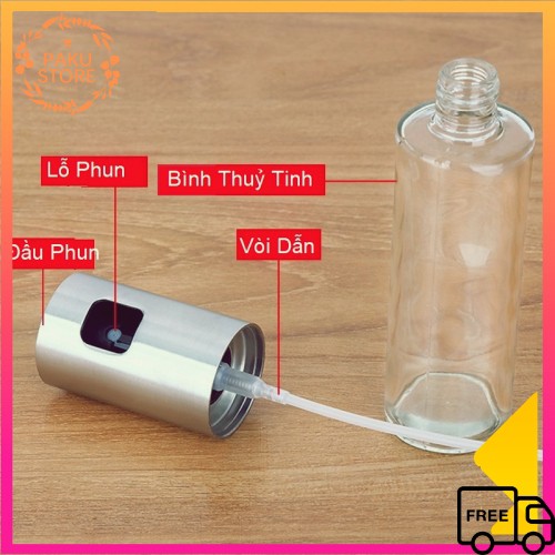 Bình Xịt Dầu Ăn Thuỷ Tinh 100ml