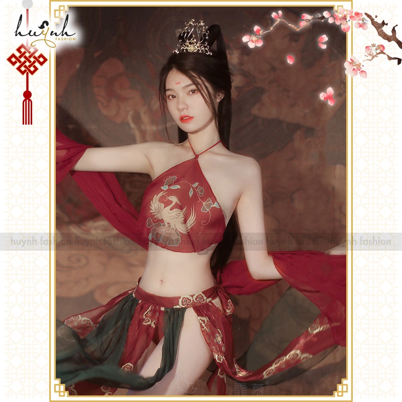 Đồ Hóa Trang Khăn Choàng Kèm Yếm Phượng Hoàng Cổ Trang Trung Hoa Sexy Chinese Hanfu Cosplay - CO19