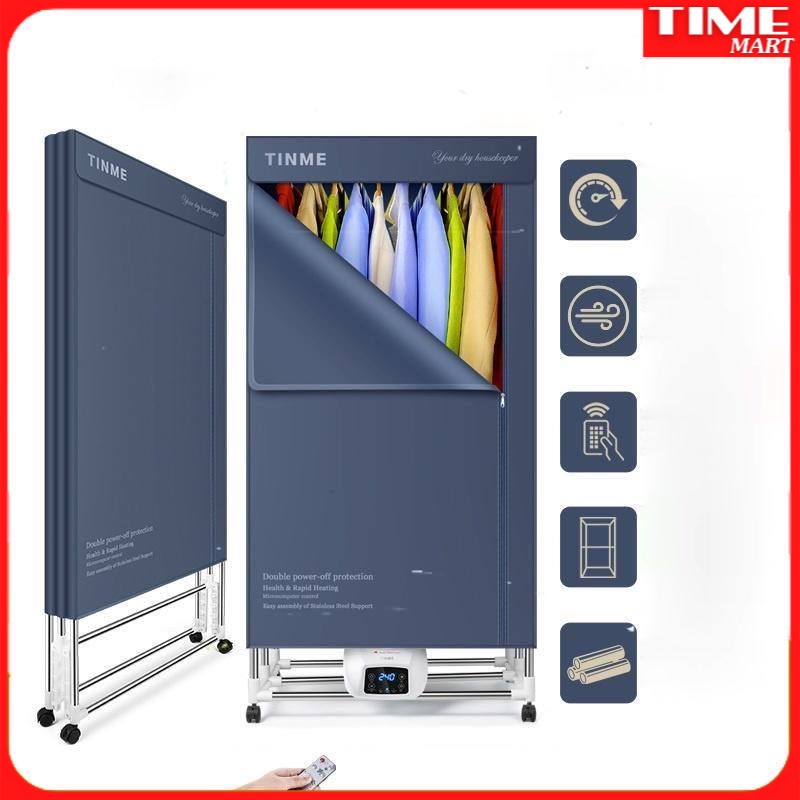 Tủ máy sấy quần áo gấp gọn TINME Đức 560L 2000w điều khiển từ xa. Tủ máy sấy điều khiển từ xa tiện dụng