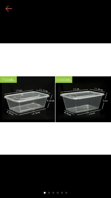 Lốc 10 cái Hộp nhựa chữ nhật 750ml - 1000 ml | BigBuy360 - bigbuy360.vn