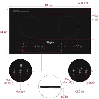 Bếp hồng ngoại đôi Whirlpool ACT752/BLV