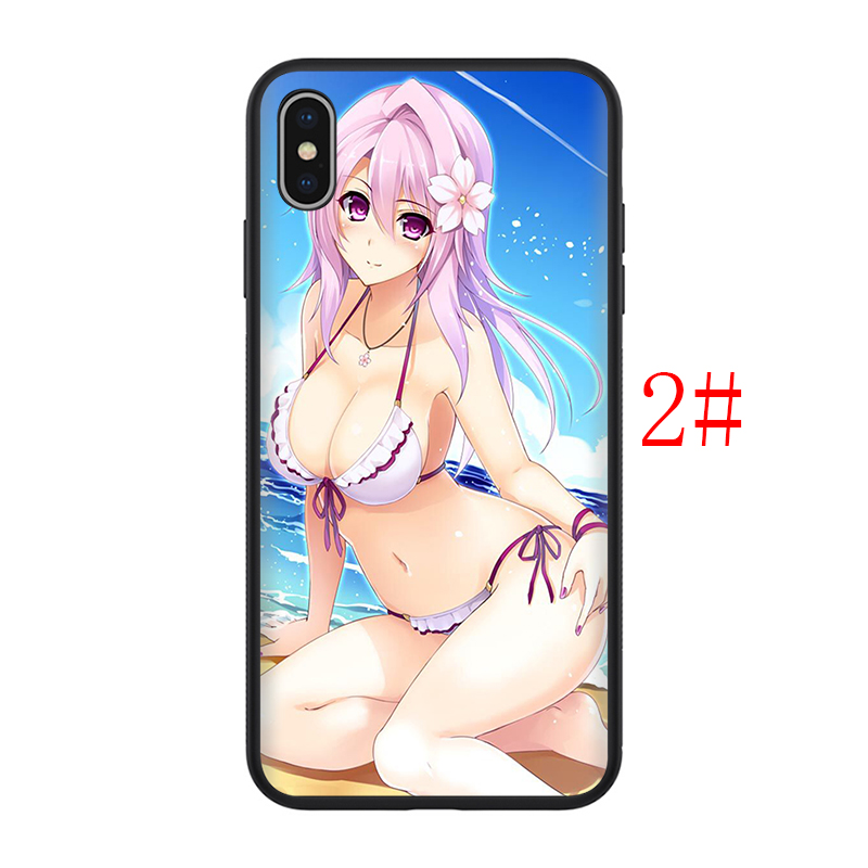 Ốp Lưng Silicone In Hình Anime Cô Gái Mặc Bikini Cho Iphone 11 12 Pro Mini Xs Max X Xr