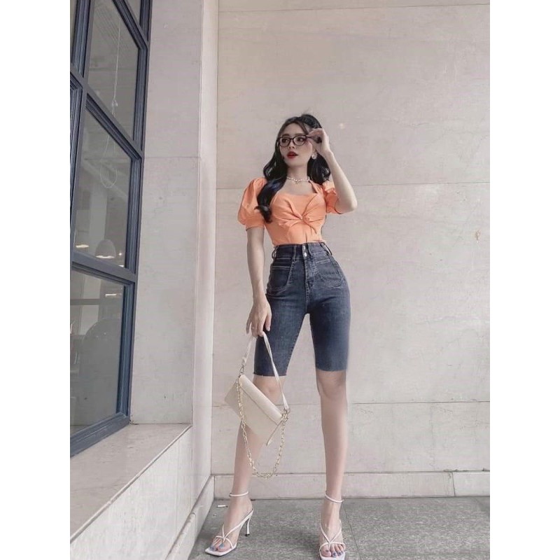[Mã WASTMAY giảm 15% tối đa 30K đơn 150K] Quần jean ngố giãn hai túi bầu N08, kèm ảnh thật | BigBuy360 - bigbuy360.vn