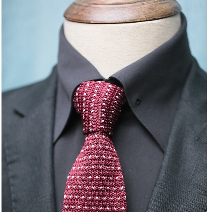 Cà vạt len cho nam phụ kiện mặc vest lịch lã ấn tượng (bản 6 cm)