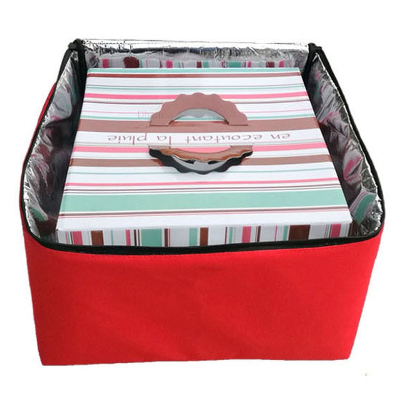 Túi vải Oxford lót lá nhôm giữ nhiệt 420*420*230mm đựng thức ăn giao hàng