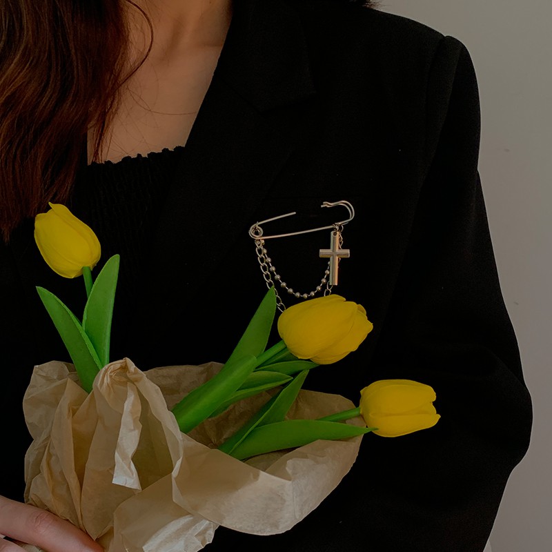 Cài Ngực Áo Thiết Kế Hình Chữ Thập Cá Tính Thời Trang