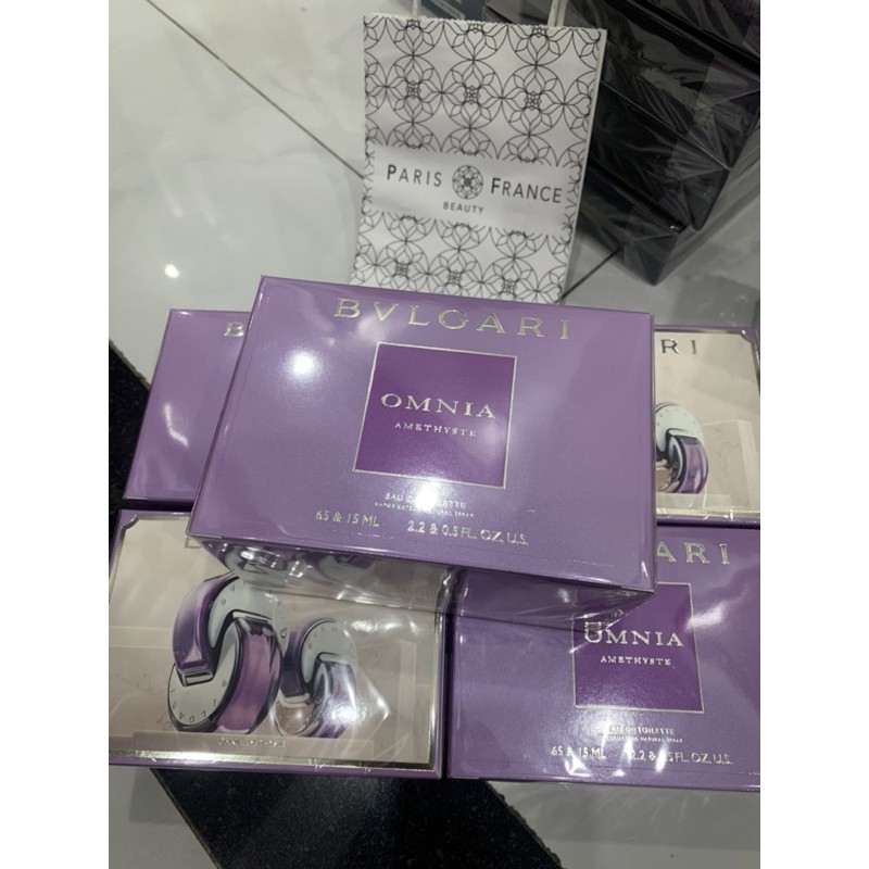 Bộ nước hoa nữ Bvlgari Omnia Amethyste 65ml & 15ml full seal