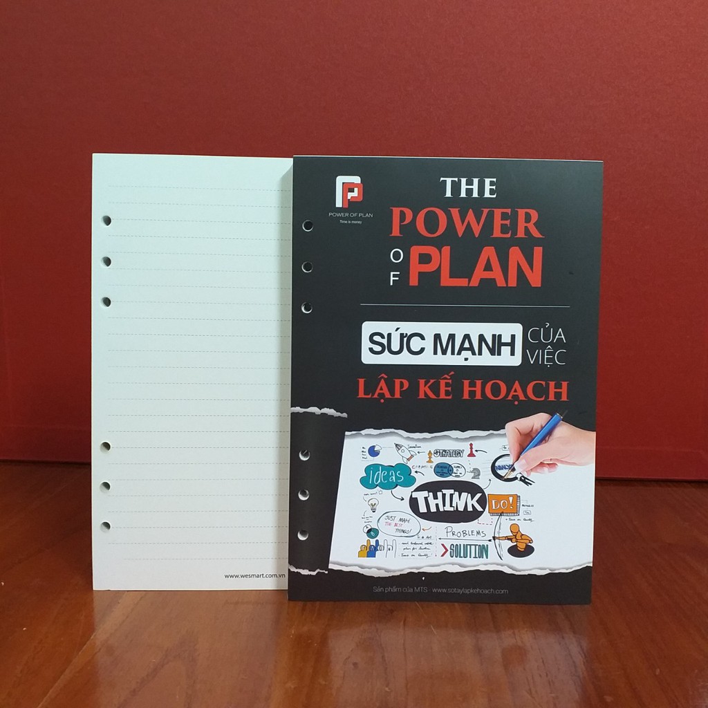 Combo sổ tay lập kế hoạch The Power Of Plan và 1 lõi sổ (sổ bìa da + lõi sổ 200 trang in màu)