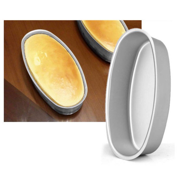 KHUÔN BÁNH NHÔM HÌNH OVAL BẠC D08, KÍCH THƯỚC 21 CM X 11 CM X 6 CM