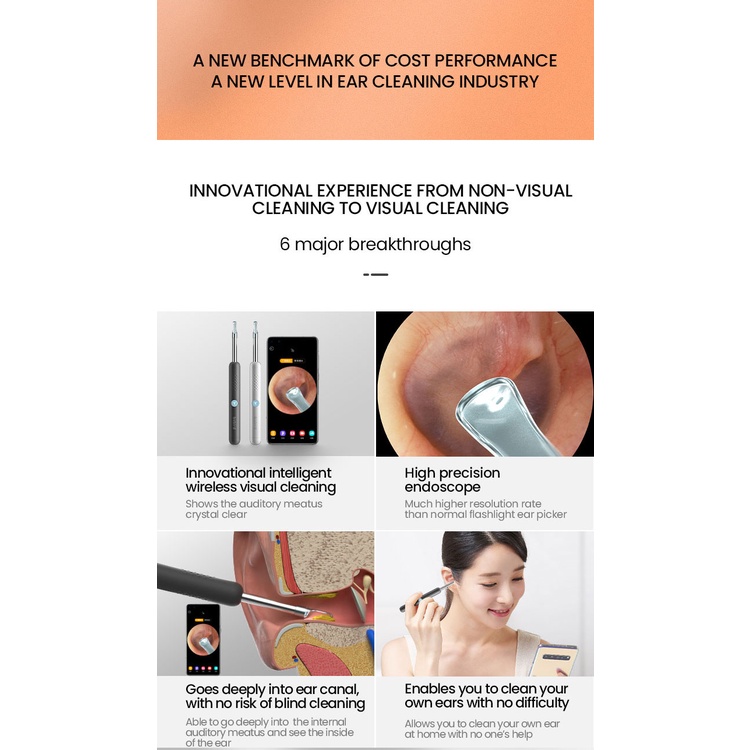 Camera Nội Soi Tai Thông Minh Bebird R1 300W Độ Chính Xác Cao