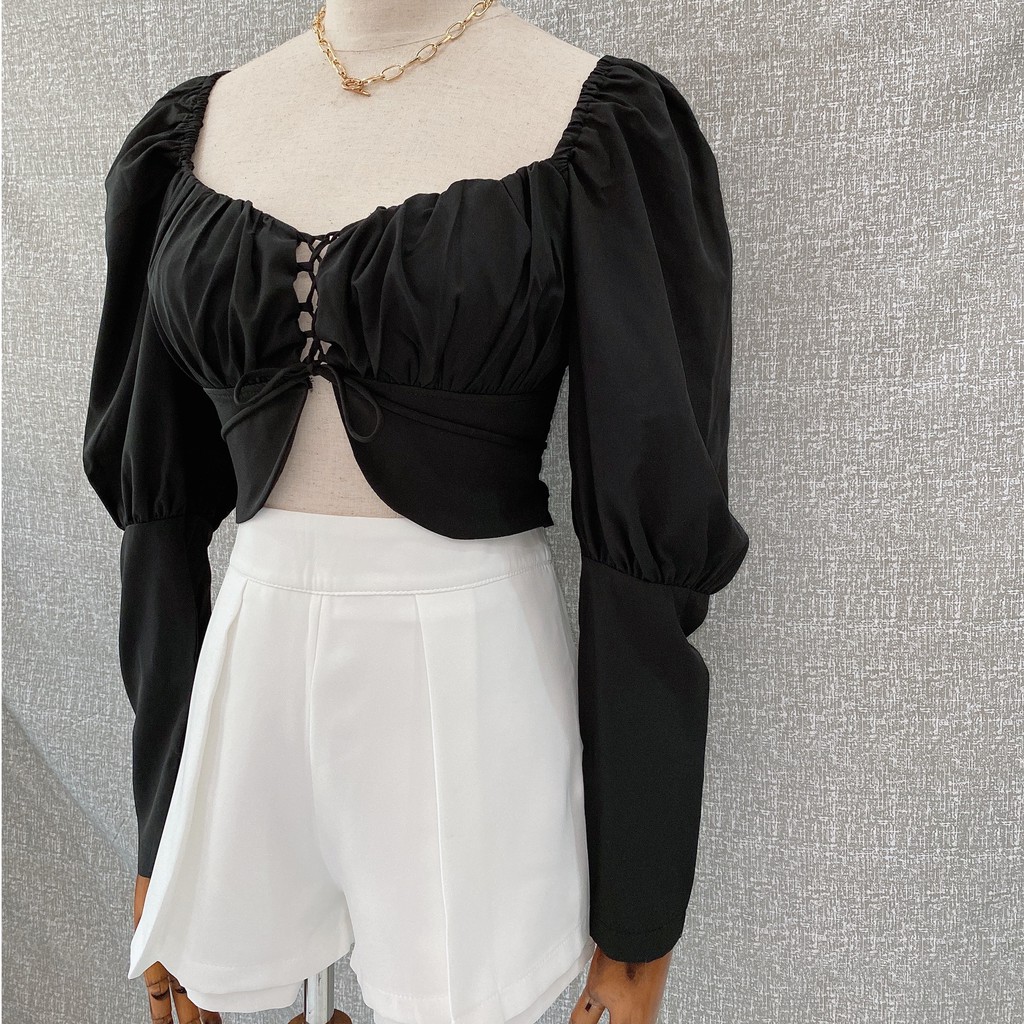 Áo Croptop Dây Đan Tay Dài 💋 Camila Top 💋 - bynhien.boutique