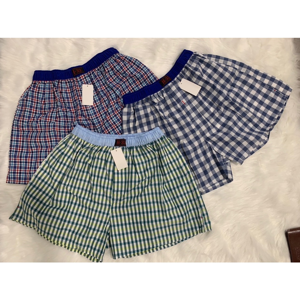 Quần Đùi Boxer Nam H33 sọc CARO Nhiều màu - Quần Ngủ Nam Mặc nhà Cao Cấp