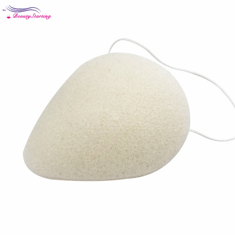 [Hàng mới về] Mút rửa mặt dùng trang điểm Konjac hình giọt nước bằng cotton tự nhiên chất lượng cao