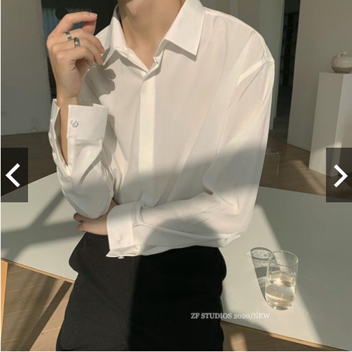 Áo sơ mi Nam dài tay form rộng unisex phong cách Hàn Quốc.