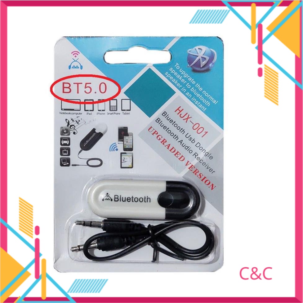 USB Bluetooth DONGLE 5.0 & 4.0 HJX 001 loại 1 không nhiễu - dùng cho loa, amply, mixer, equalizer